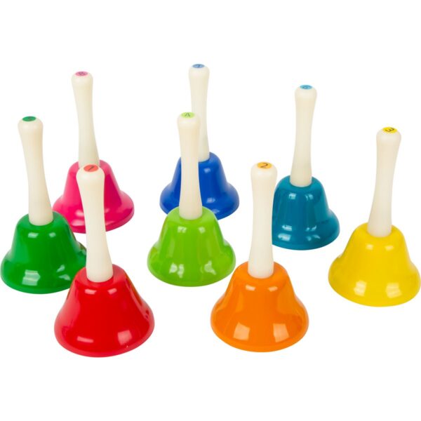 Small Foot Tafelbel Set Gekleurde Handbellen, Set van 8