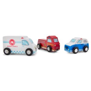 New Classic Toys Voertuigenset - 3 auto's brandweer, politie, ambulance