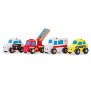 Voertuigenset - 4 auto's New classic toys Voertuigenset 4 auto's taxi, politie, brandweer en ambulance