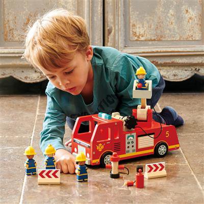 Tender leaf toys brandweerwagen hout