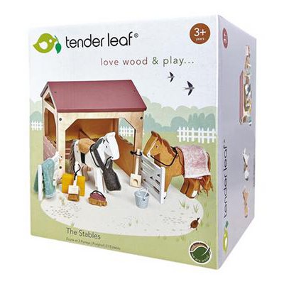 Huisdierenset Stal Met 2 Pony's Tender Leaf Toys