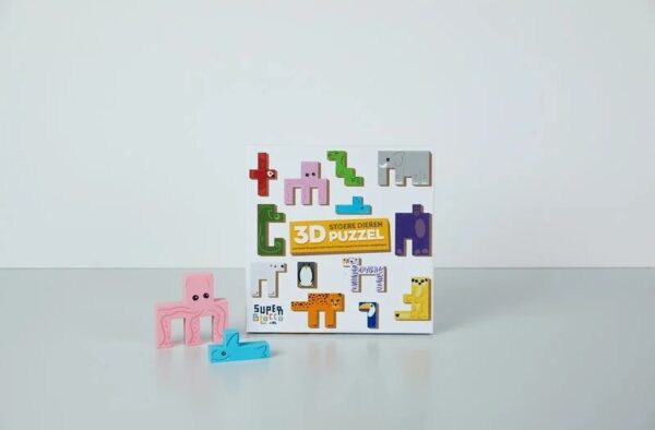 Super Blocco Stoere 3D dieren puzzel van hout