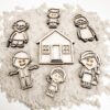 Leuk met Letters – Kleine Vultrays Familie - sensorisch en duurzaam speelgoed
