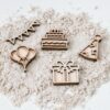 Leuk met letters Kleine vultrays Feest sensorisch houten speelgoed