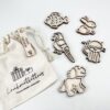 Leuk met Letters – Kleine Vultray Set Huisdieren | Sensorisch houten speelgoed