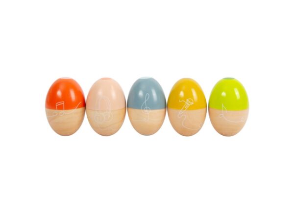 muziekeieren3 Small Foot „Groovy Beats” Music Eggs, houten muziekeieren