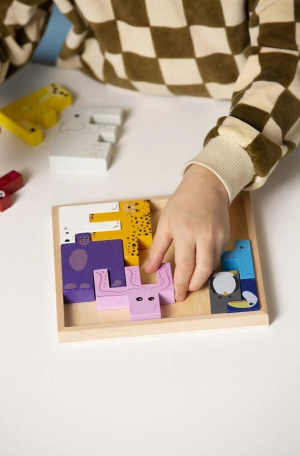 Super Blocco Stoere 3D dieren puzzel van hout