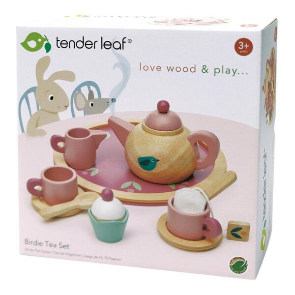 theesetbirdie1 Theeset 'Birdie' in hout Tender Leaf Toys