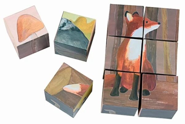 Egmont Toys Kubuspuzzel blokpuzzel 9 stuks bosdieren