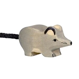 Holztiger Muis | Houten Dierfiguur | Duurzaam educatief speelgoed.