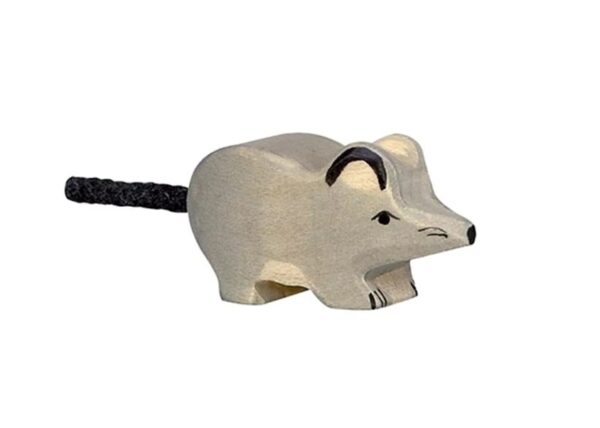 Holztiger Muis | Houten Dierfiguur | Duurzaam educatief speelgoed.