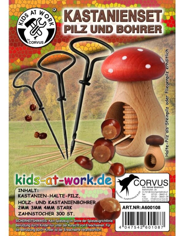 kids at work kastanje knutselset assorti vliegenzwam