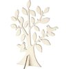 Houten boom met vogels