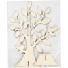 Houten boom met vogels