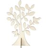 Houten boom met vogels