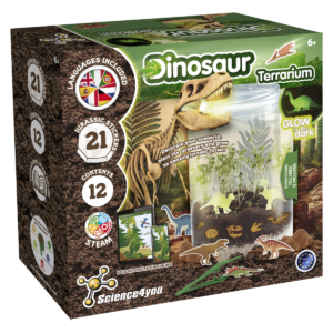 Science4you Glow in the Dark Dino Terrarium - Bouw je Eigen Mini-Ecosysteem – STEAM - Experimenteerset