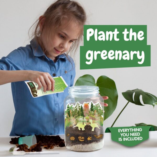 Science4you Glow in the Dark Dino Terrarium - Bouw je Eigen Mini-Ecosysteem – STEAM - Experimenteerset