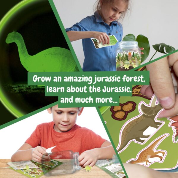 Science4you Glow in the Dark Dino Terrarium - Bouw je Eigen Mini-Ecosysteem – STEAM - Experimenteerset