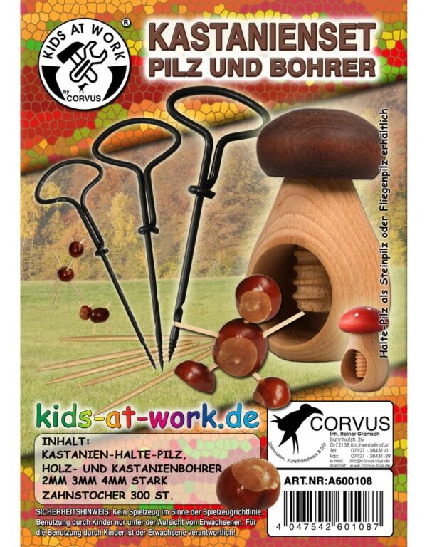 Kids at work Kastanje knutselset assorti