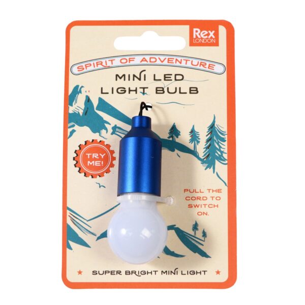 Rex London gloeilamp sleutelhanger zilver-rood-blauw Spirit of adventure