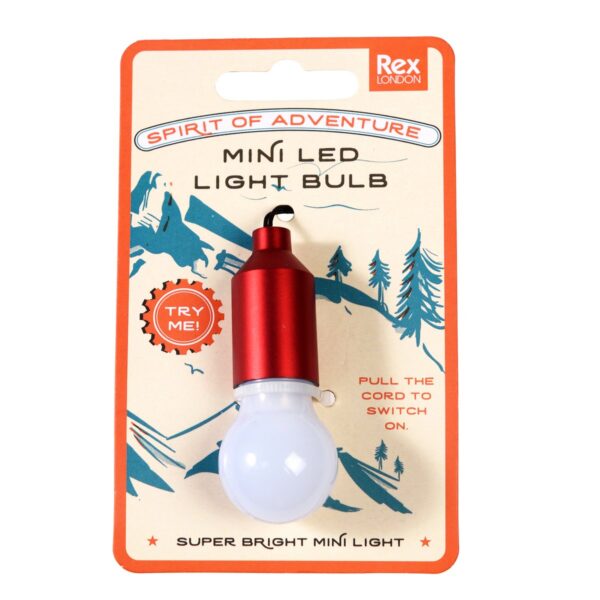 Rex London gloeilamp sleutelhanger zilver-rood-blauw Spirit of adventure