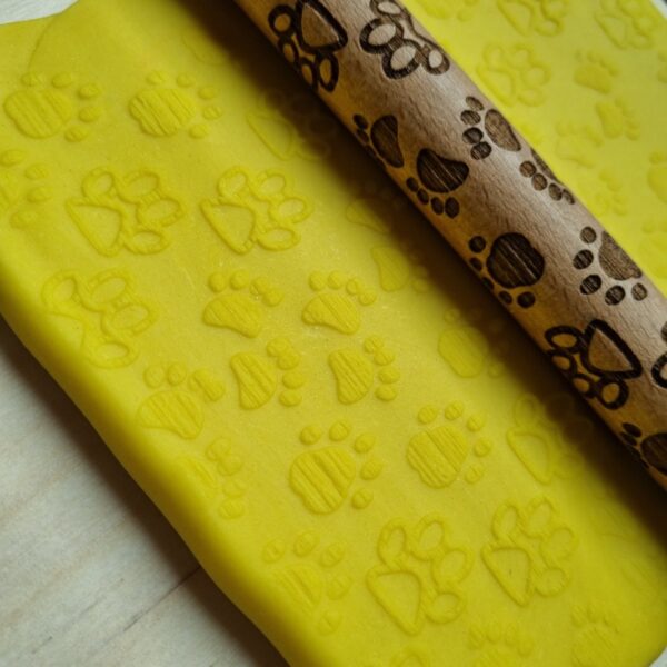 KIDDI Houten roller Voetstappen hond - voetprints