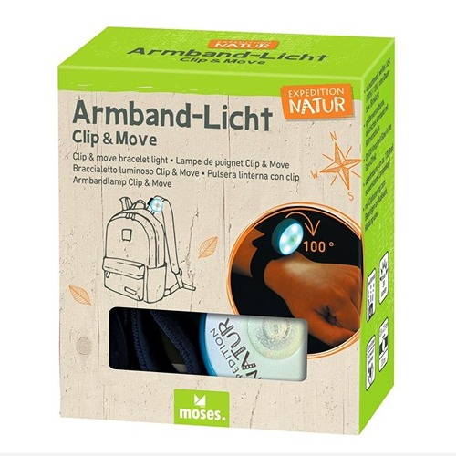 armband 4 (1) Moses Expeditie natuur Expeditie natuur USB armlicht clip&move