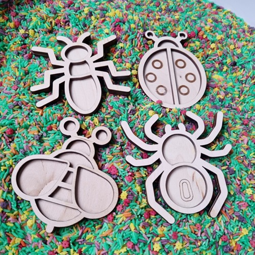 Kiddi - Mini vulvormen - Speel Tray Mini  set insecten