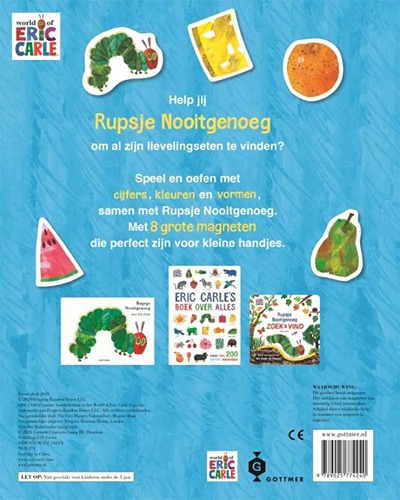 Magneetboek Rupsje Nooitgenoeg Eric Carle Gottmer
