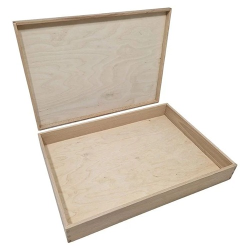 Sensoryfun Houten speelbak met deksel voor sensorische materialen