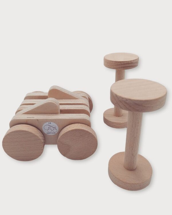 Odotoys bouwset met wielassen voor open einde spel