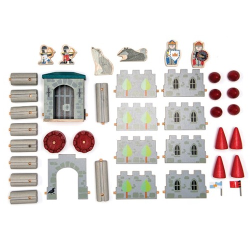 Tender Leaf Toys Wolf Castle - chateau de loup - houten wolf kasteel