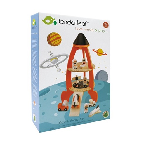 Ontdek de Tender Leaf Toys Wolf Cosmic Rocket Set – Ruimteraket & Speelset in één!
