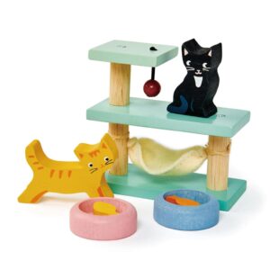 Tender Leaf Houten Pet Cats Set – Kattenpaal met Katten