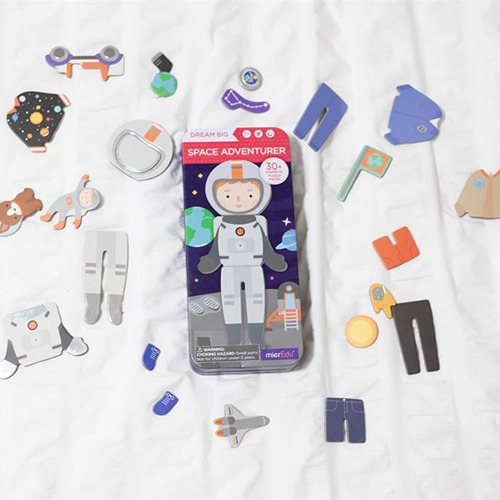 MierEdu Magnetische Puzzeldoos Ruimtevaarders/ Astronaut – Creatief & Educatief Speelplezier voor Onderweg