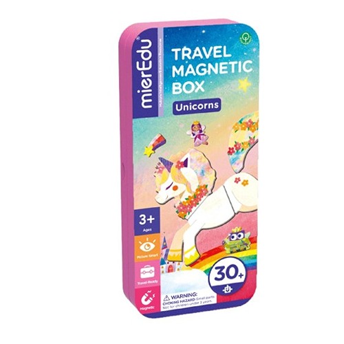 Mieredu Magnetische Puzzeldoos Eenhoorn – Creatief Speelplezier voor Onderweg & Thuis