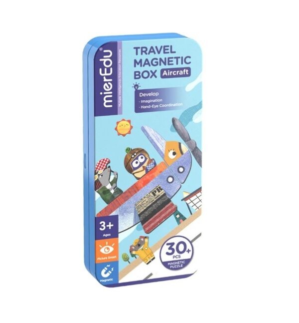 MierEdu Magnetische Puzzeldoos Vliegtuigen – Educatief Reisspeelgoed vol Fantasie en Avontuur