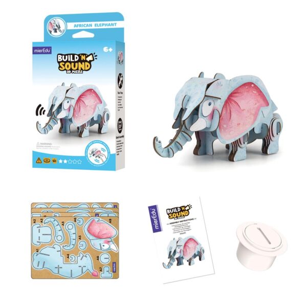 MierEdu – 3D Puzzel Build & Sound – olifant bouwpakket
