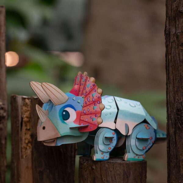 MierEdu – 3D Puzzel Build & Sound – Triceratops bouwpakket