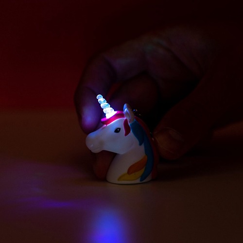 eenhoorn10 (1) Kikkerland Eenhoorn - Unicorn LED Sleutelhanger met Geluid