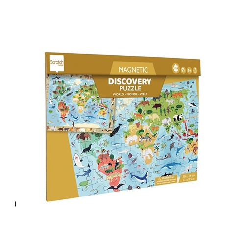 Scratch Europe 2 in 1 Magnetische Puzzel – Discovery Game Wereld | Speel & Ontdek de Wereld