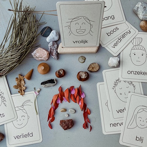 Emotie flashcards Montessori speelgoed – educatief materiaal om emoties te leren herkennen en reguleren