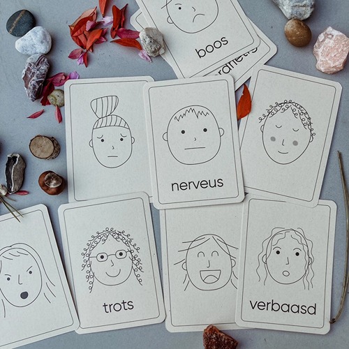 Emotie flashcards Montessori speelgoed – educatief materiaal om emoties te leren herkennen en reguleren