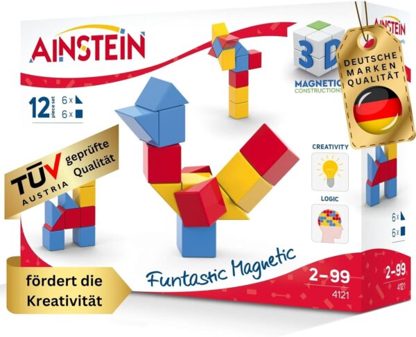 Ainstein magneetblokkenset creatief 12 stuks