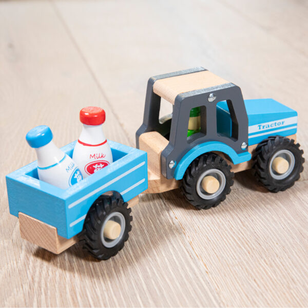 Houten tractor en aanhanger set voor kinderen – boerderijrollenspel Nederland België