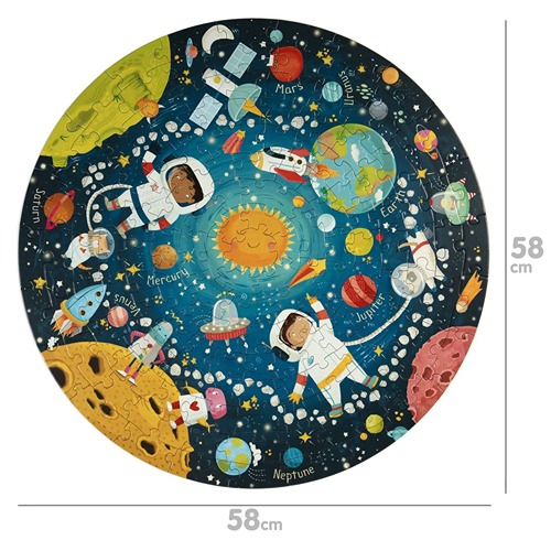 afmetingen Educatieve ruimte puzzel voor kinderen – 150 stukjes rond ontwerp $RWD bij het Speellab