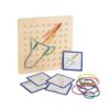 Houten geoboard met 64 veilige pinnen – ideaal voor STEAM-onderwijs