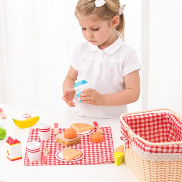 Rollenspel picknickset voor kinderen – houten kwaliteitsspeelgoed