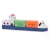 houten-speelgoedboot-containerhaven-2-containers.jpg Speelgoed containerboot van hout met twee containers – Goochem Dutch Design