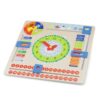 Kinderkalenderklok met schuivers en wijzers – New Classic Toys